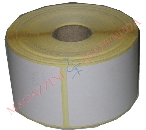 METEOR ETICHETTE A BOBINA ADESIVE PERMANENTI A TRASFERIMENTO TERMICO CON RIBBON. MM 50X150 , 325 ETICHETTE METEOR A BOBINA